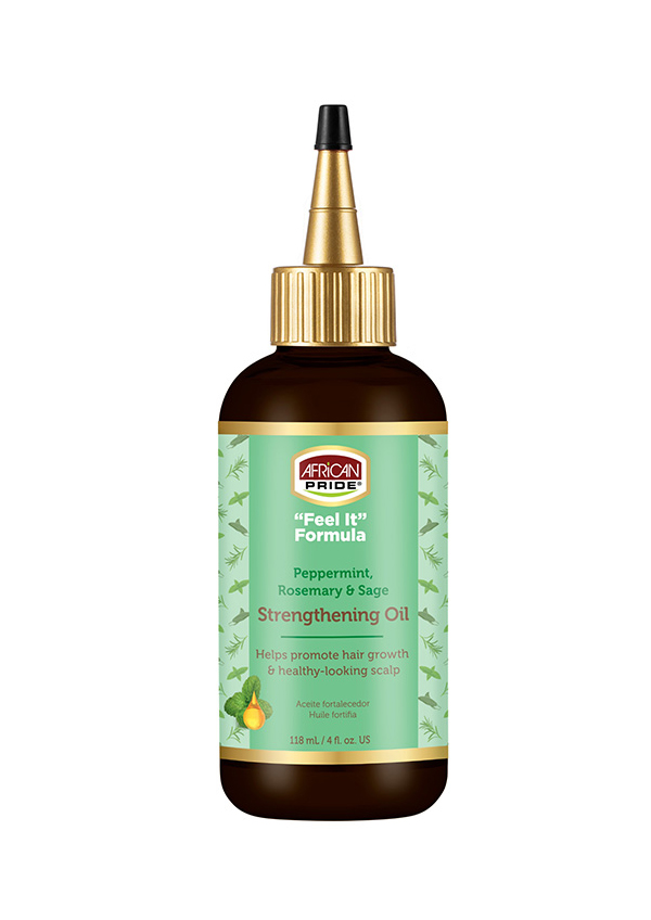 African Pride Strengthening Oil Peppermint Rosemary Sage 4oz