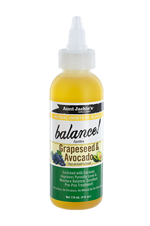 Aunt Jackies Natural Growth Oil Grapeseed Avocado 4oz