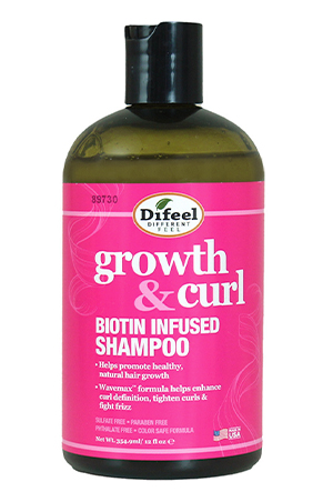 Difeel Growth & Curl Biotin Shampoo (12oz)